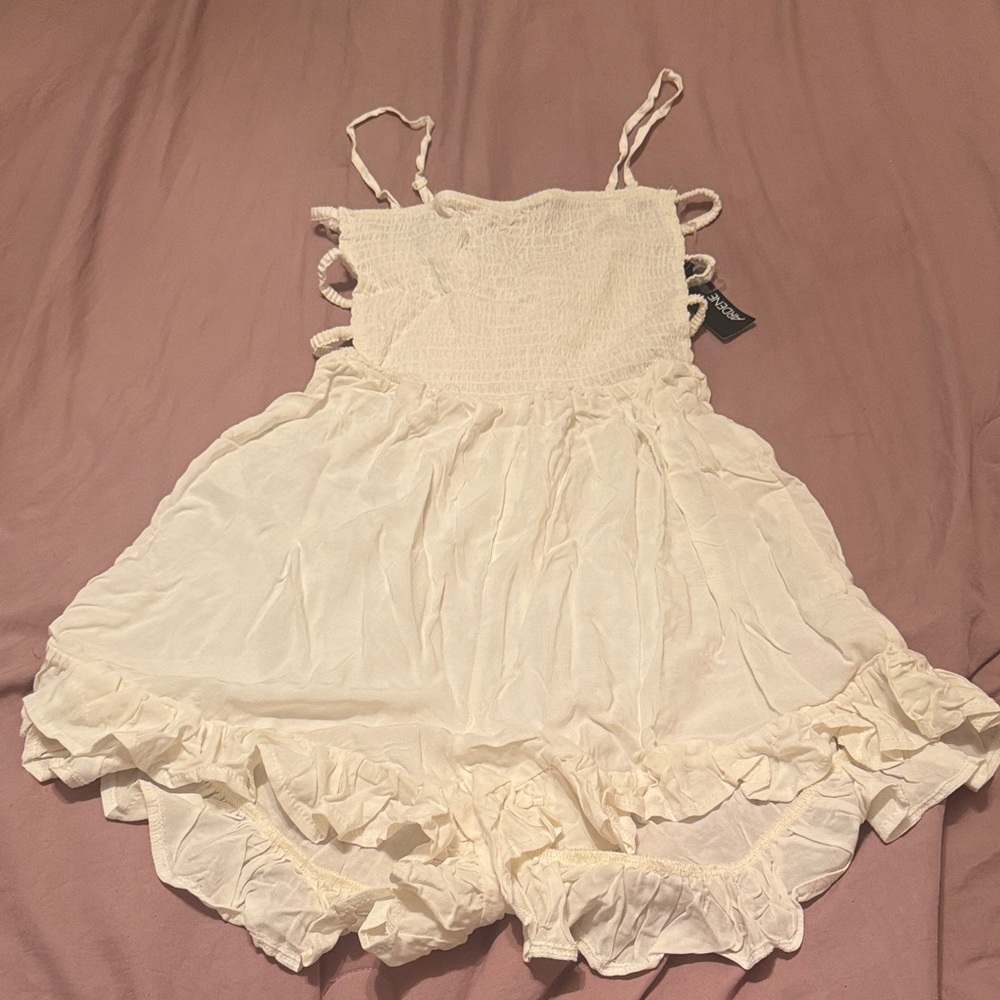 Junior’s Ardene Cream Ruffled Romper